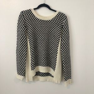 Black and white knit sweater from Nordstrom